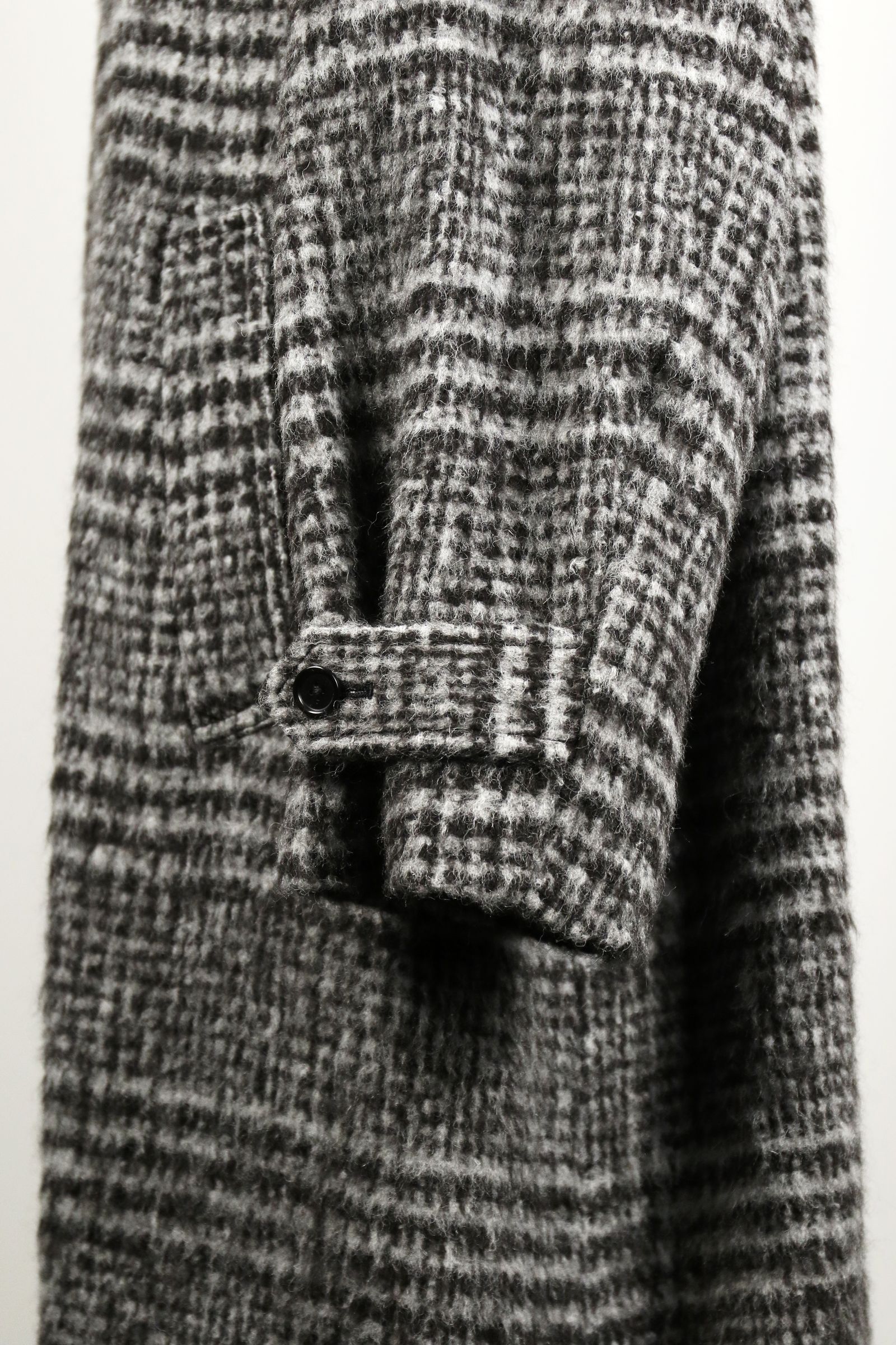 ALPACA SHAGGY PLAID WALK ABOUT COAT / アルパカシャギープレイド ウォークアバウトコート