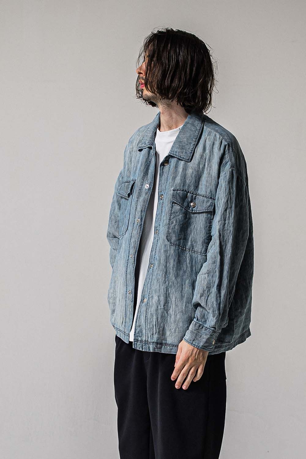INDIGO LINEN JACK SHIRTS / インディゴ リネン ジャック シャツ
