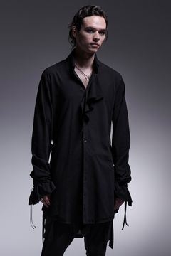 CHIRIMEN Shirring Frill Shirt / 縮緬 シャーリングフリルシャツ