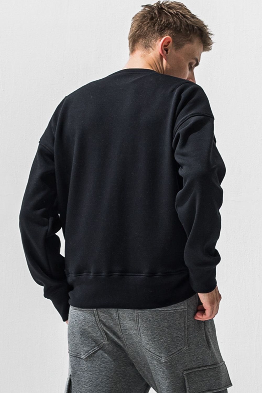 BOX velours fleece drop trainer / BOXロゴ 裏起毛 ベロア フリース ドロップショルダー ルーズトレーナー