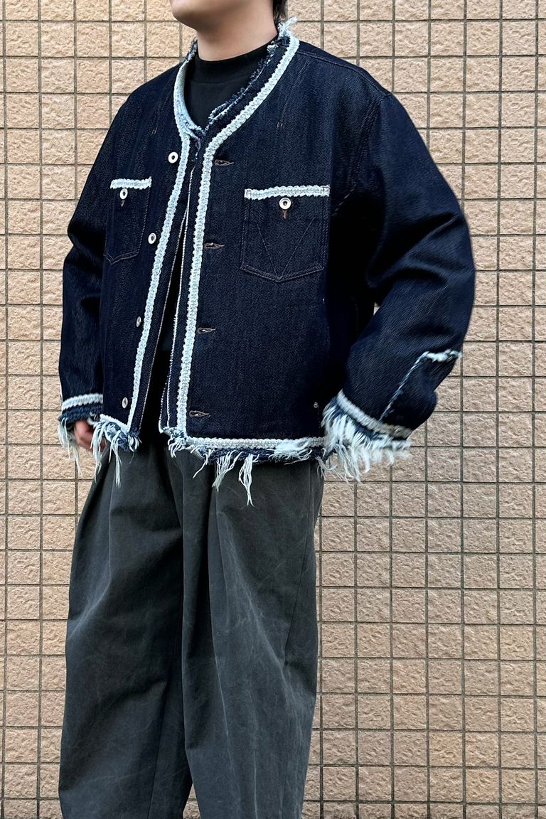meagratia デニムブルゾン”Lace tape denim BL”を使用したおすすめコーディネートをご紹介いたします！