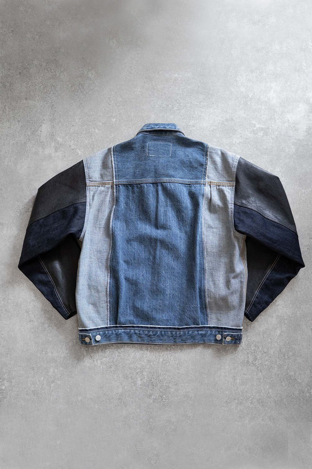 CENTER SEAM JKT×LEATHER / センターシーム デニムジャケット レザー