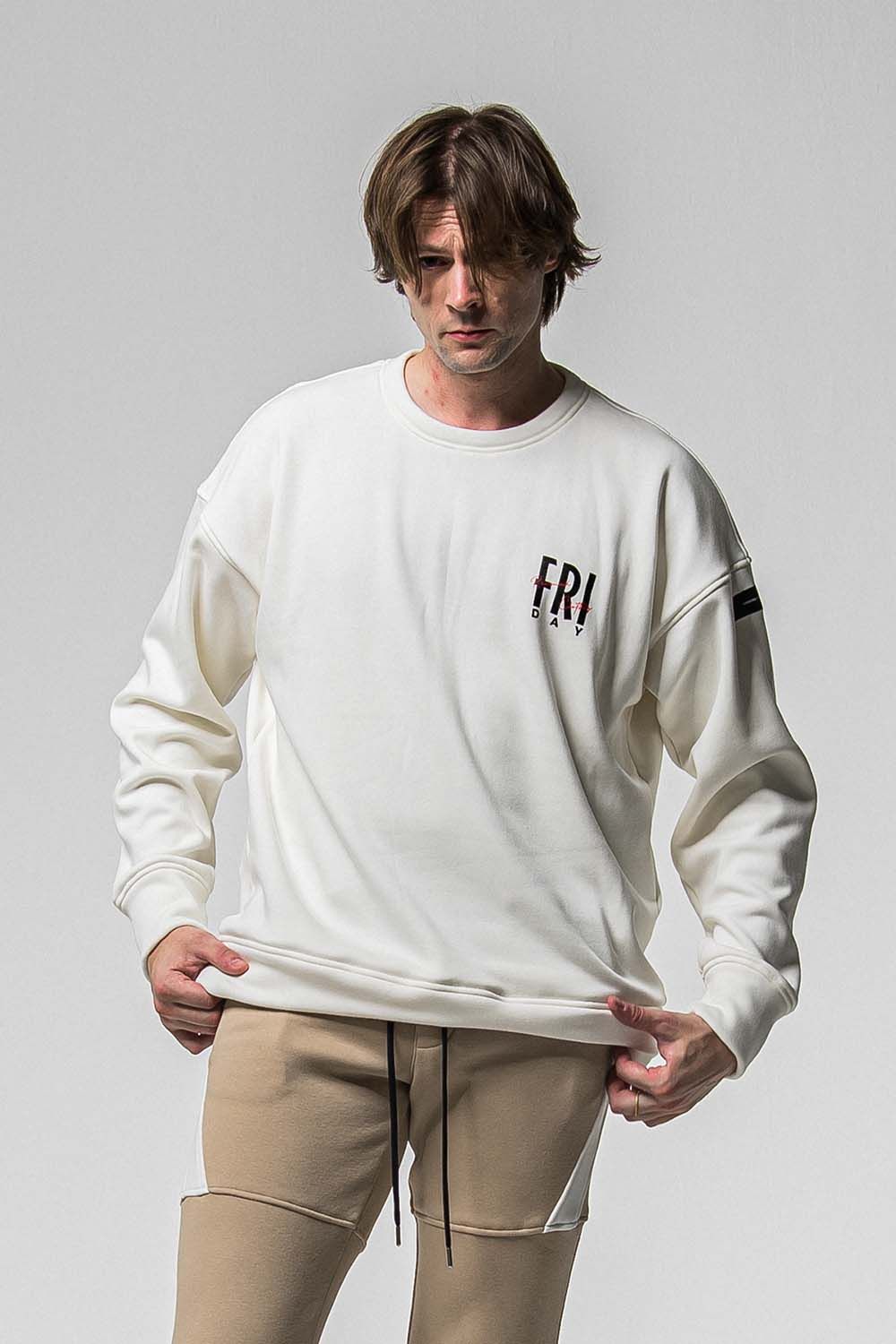 FRIDAY STANDARD LOGO VELOURS FLEECE TRAINER / フライデー スタンダードロゴ ベロア フリース トレーナー