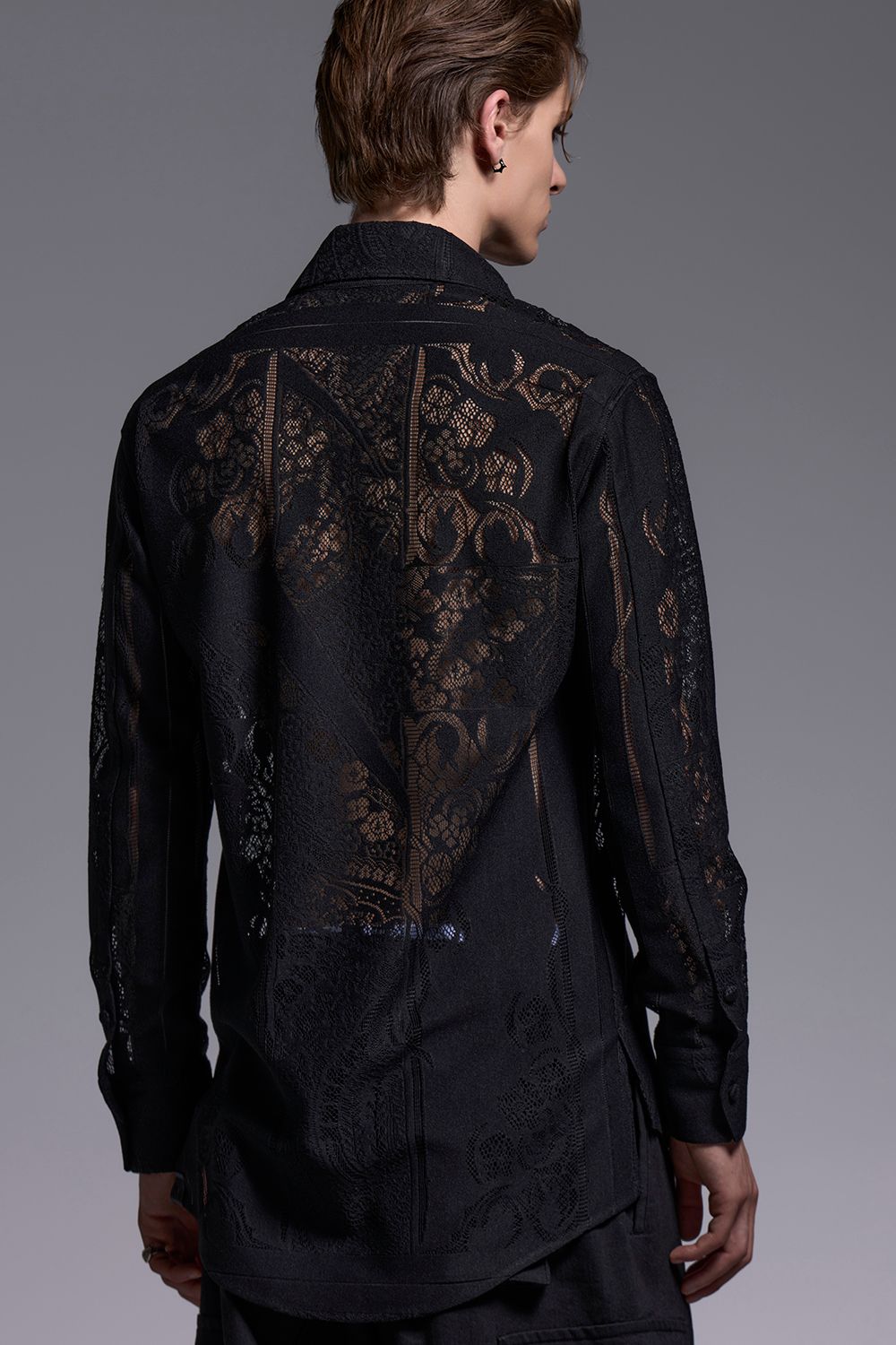 CROSS-Lace Shirt / クロスレース シャツ