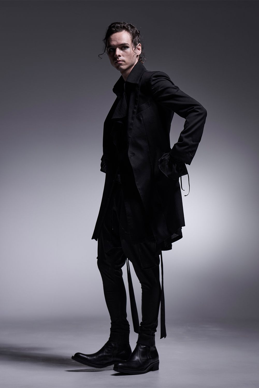 CHIRIMEN Shirring Frill Shirt / 縮緬 シャーリングフリルシャツ