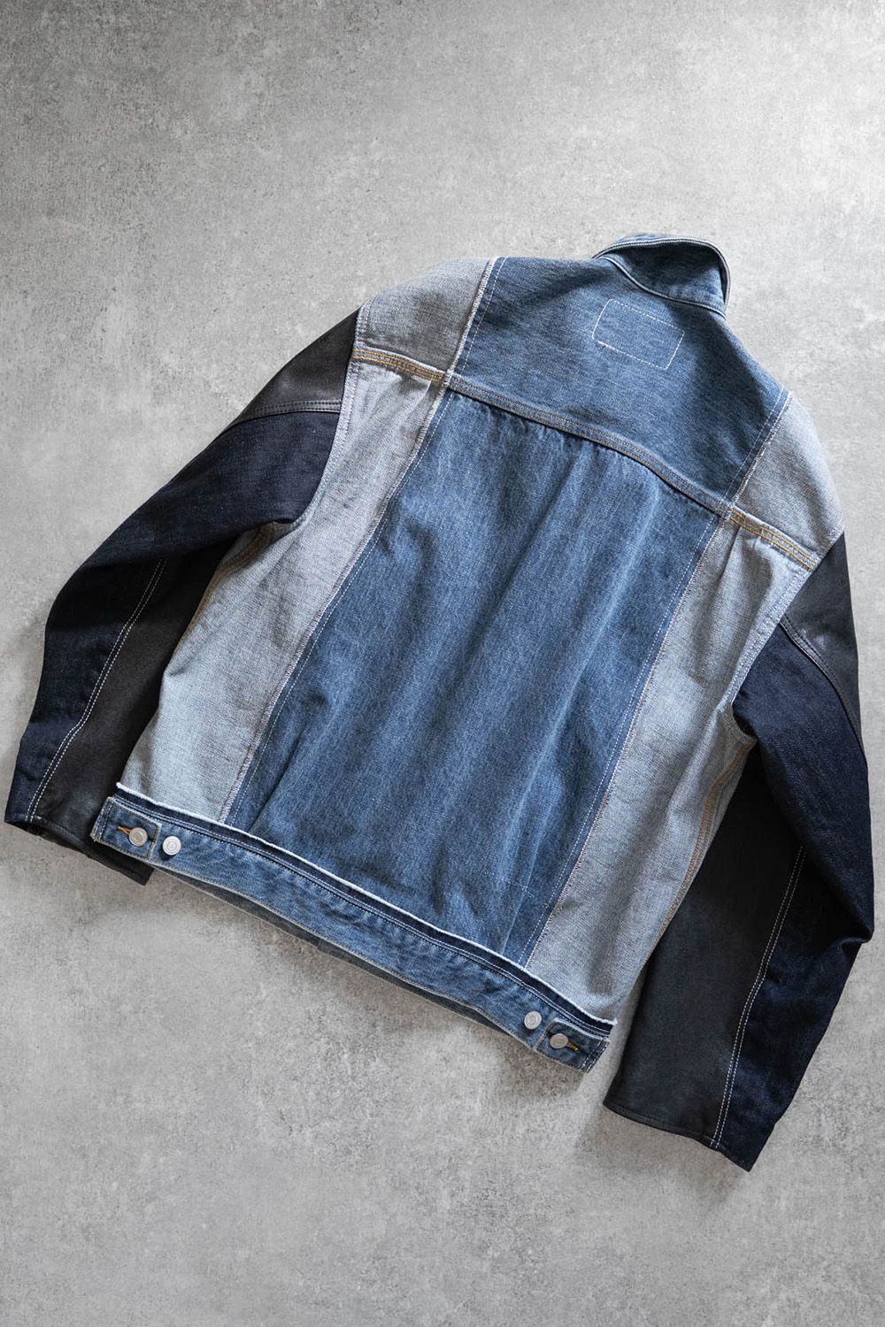 CENTER SEAM JKT×LEATHER / センターシーム デニムジャケット レザー