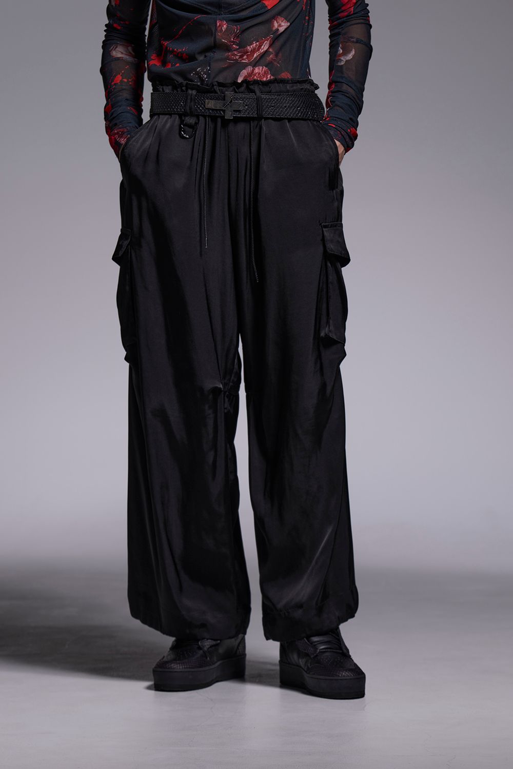 Satin Cargo Pants / サテン カーゴパンツ