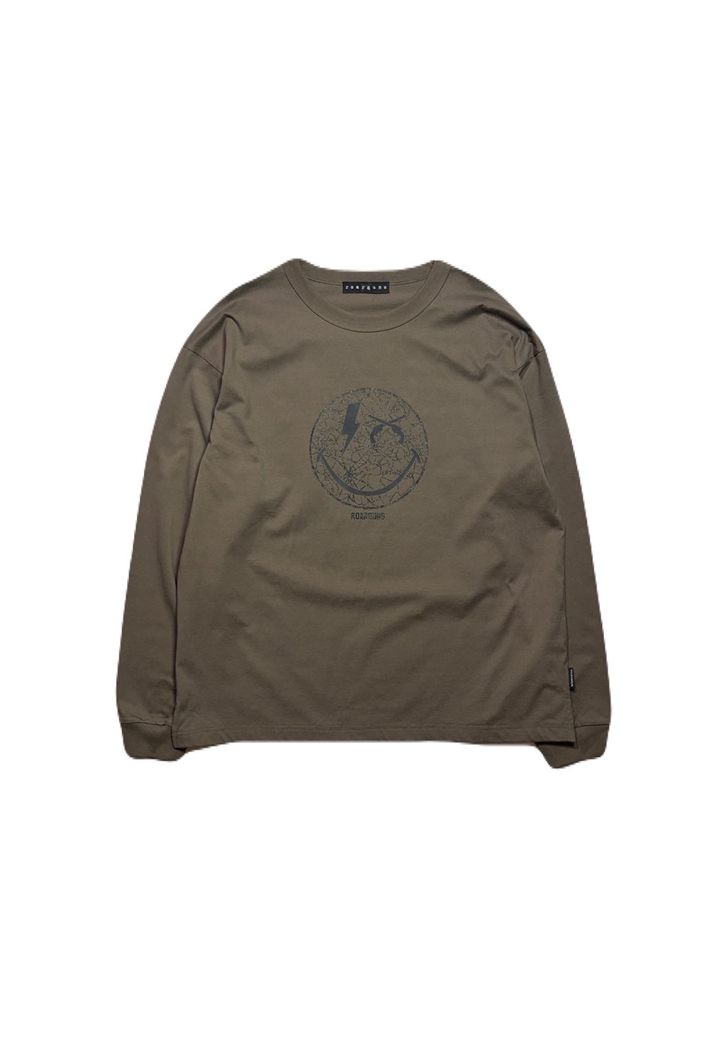 ORG/CO L/S T SMILE / オーガニックコットン スマイルプリント ロングスリーブ Tシャツ