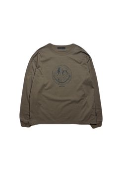 ORG/CO L/S T SMILE / オーガニックコットン スマイルプリント ロングスリーブ Tシャツ