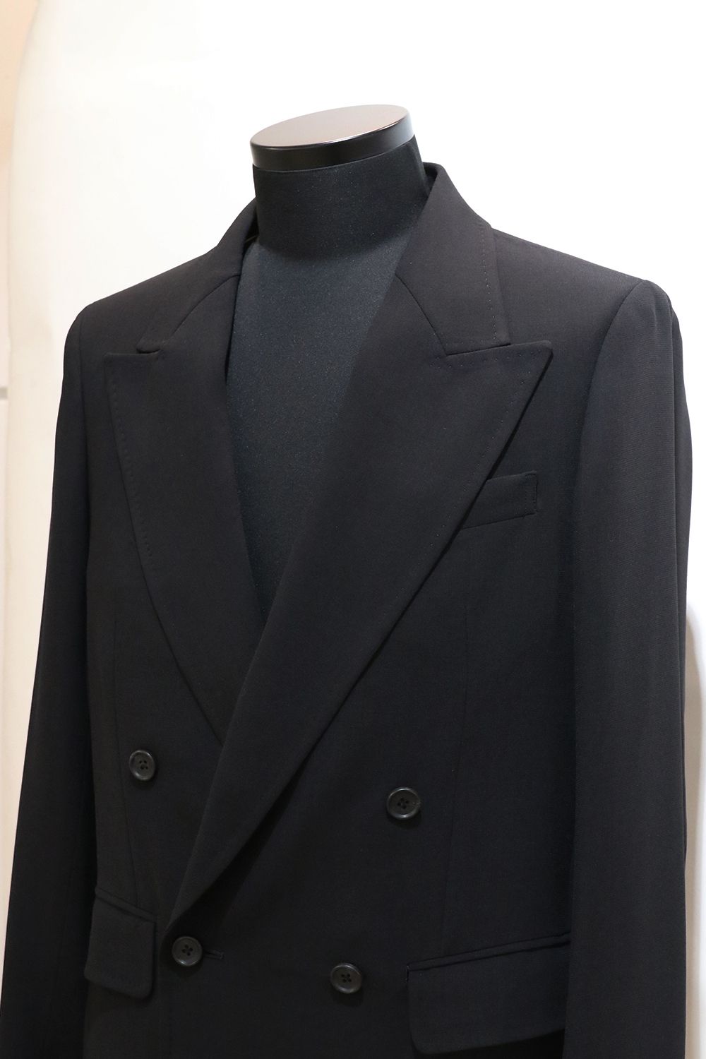 RAINMAKER - MELANGE TWILL DOUBLE BREASTED JACKET<HORN BUTTON RAINMAKER - MELANGE TWILL DOUBLE BREASTED JACKET<HORN BUTTON