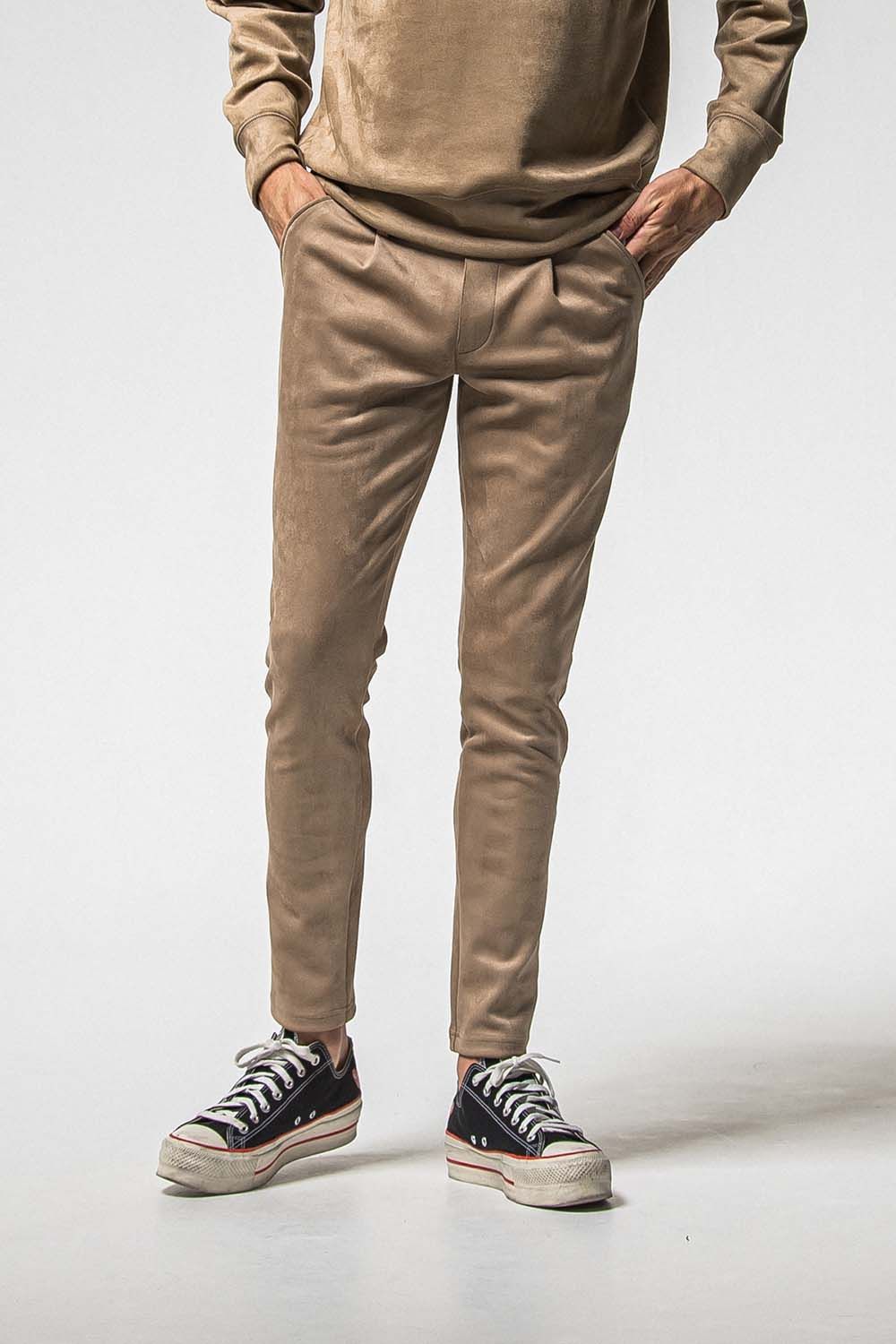 CHRIS EASY SUEDE TUCK PANTS / クリス イージー スウェード タックパンツ
