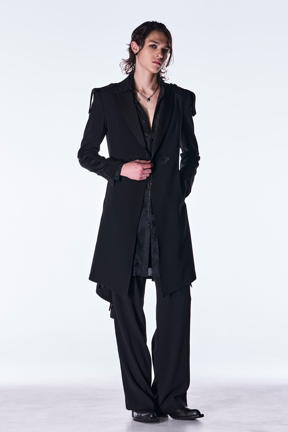 Back Satin Wide Slacks / バックサテン ワイド スラックス
