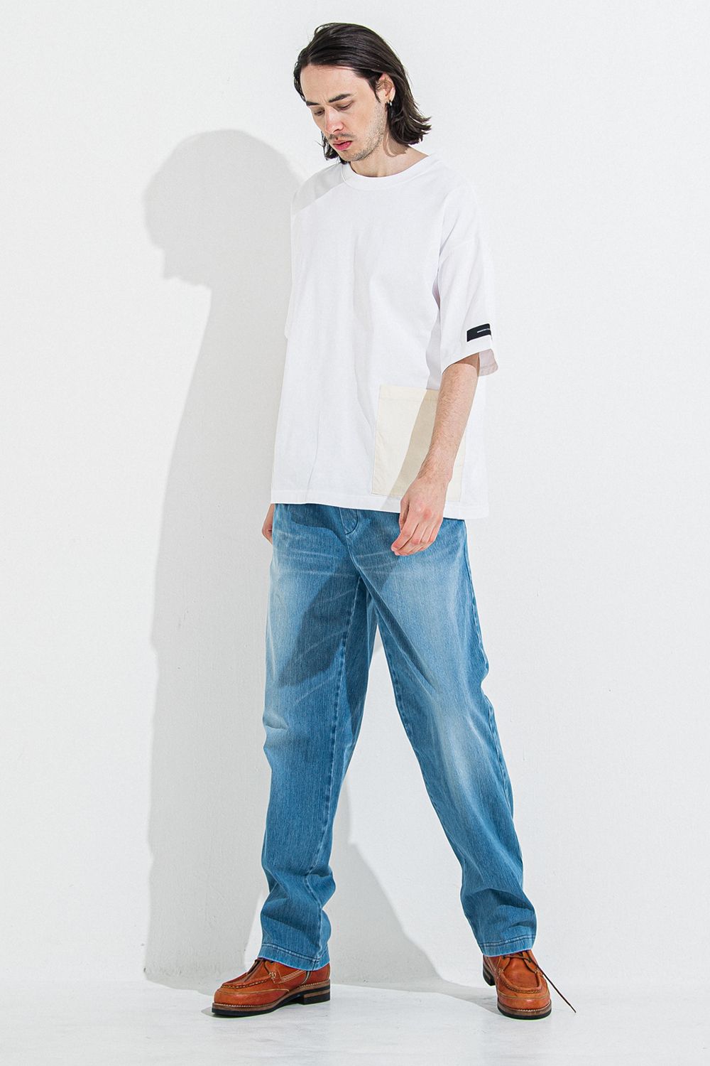 DENIM JERSEY WIDE PT / デニム ジャージ ワイド パンツ