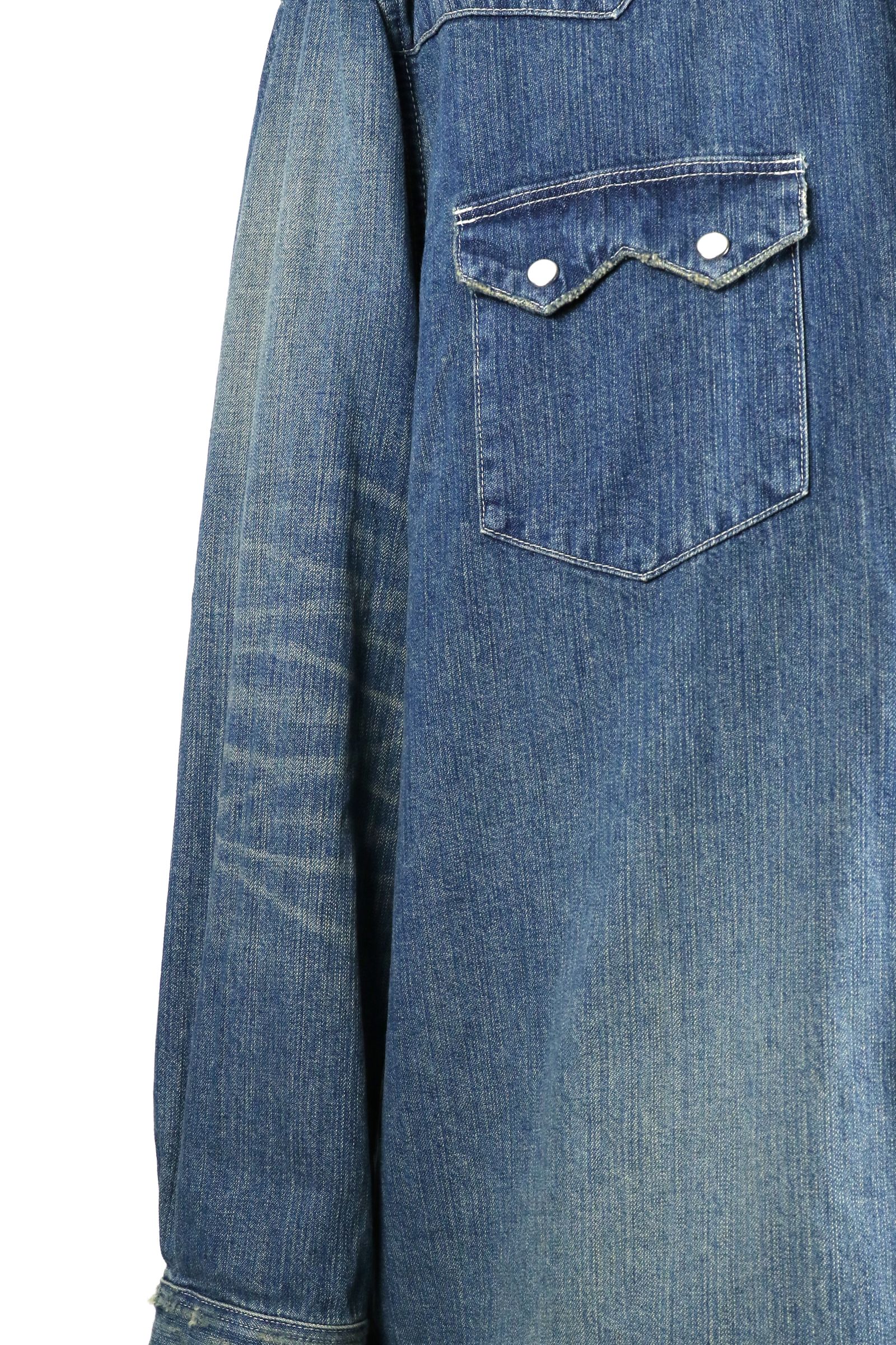 marka - ORGANIC COTTON 8.5oz DENIM WESTERN RIDERS SHIRT marka - ORGANIC COTTON 8.5oz DENIM WESTERN RIDERS SHIRT