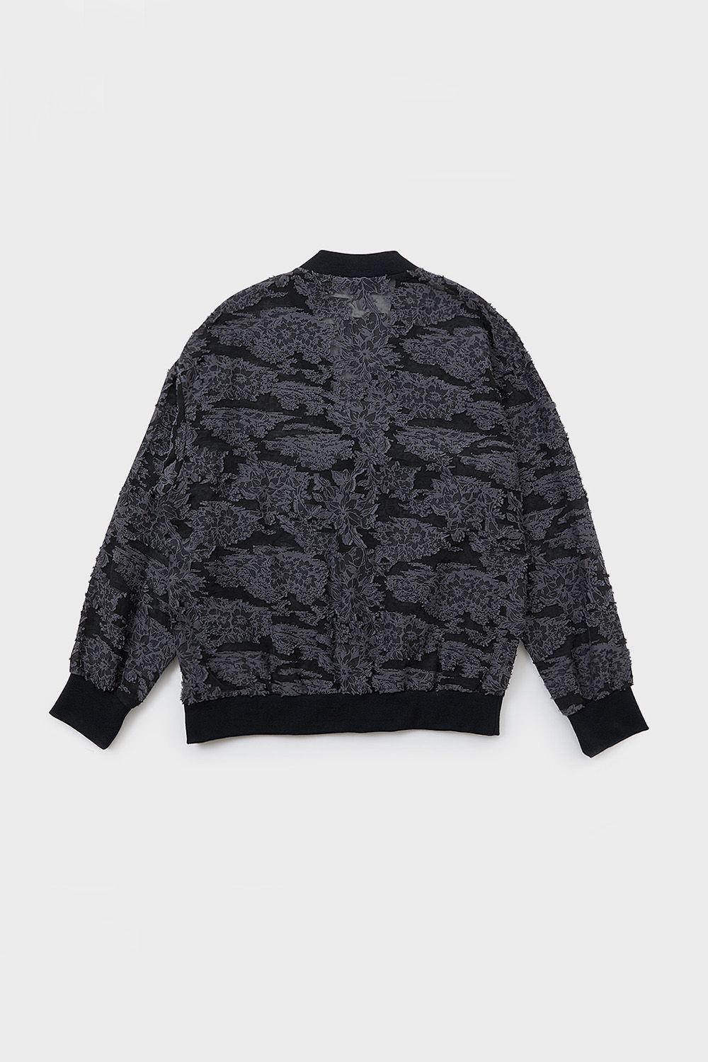 Cut jacquard sheer cardigan / カットジャガード シアー カーディガン