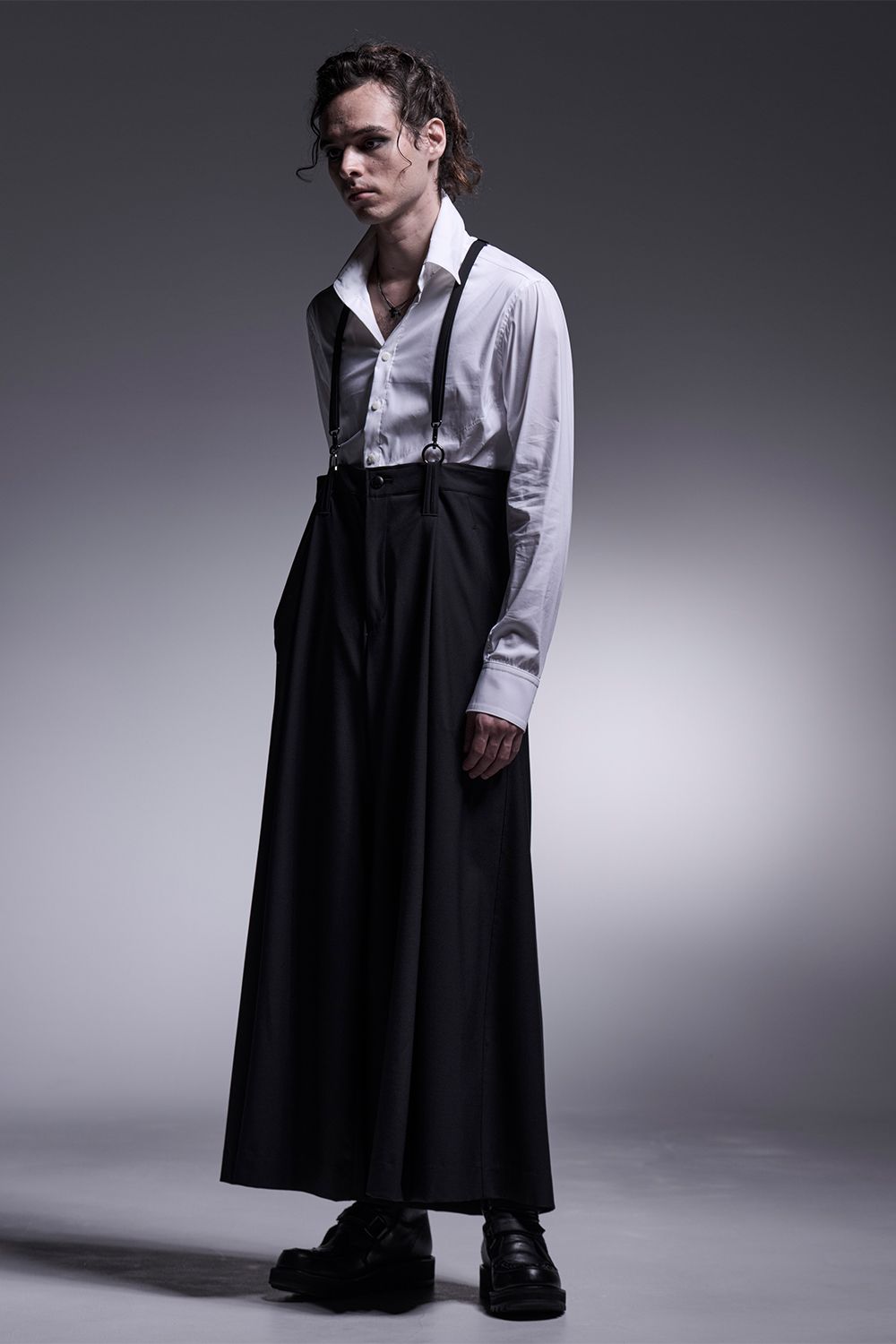 TWS Tropical Suspender Wide Tuck Slacks / TWSトロピカル サスペンダー ワイドタックスラックス
