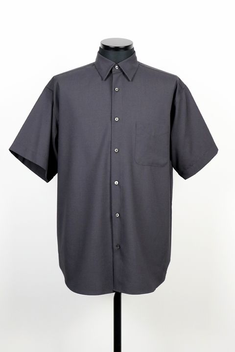 ORGANIC WOOL 2/80 TROPICAL COMFORT FIT SHIRT S/S / オーガニック ウール トロピカル コンフォートフィット ショートスリーブ シャツ