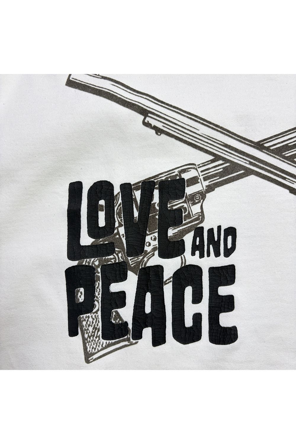 ORG/CO S/TEE LAP/GUN / オーガニックコットン ショートスリーブ Tシャツ / ラブアンドピース クロスガン プリント