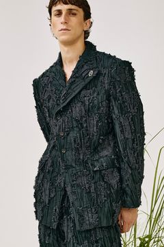 Pleats cut jucquared JKT / プリール カット ジャガード ジャケット