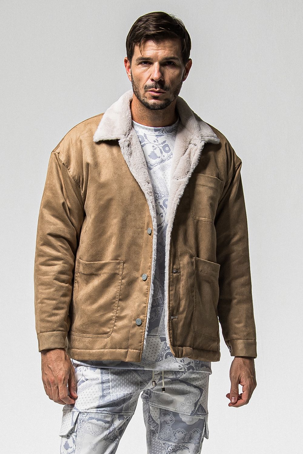 SUEDE FUR COVER ALL / スウェード ファー カバーオール