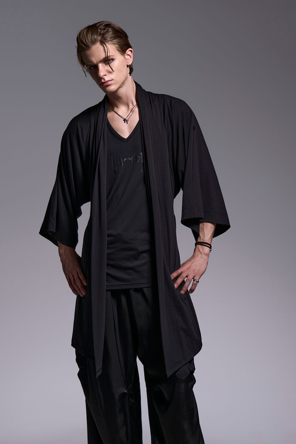 BEATENJIKU KIMONO-Sleeve Cardigan / ベア天竺 着物スリーブ カーディガン