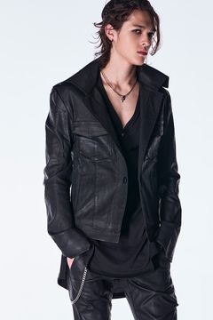 Denim Napoleon Blouson / コーティング デニム ナポレオン ブルゾン