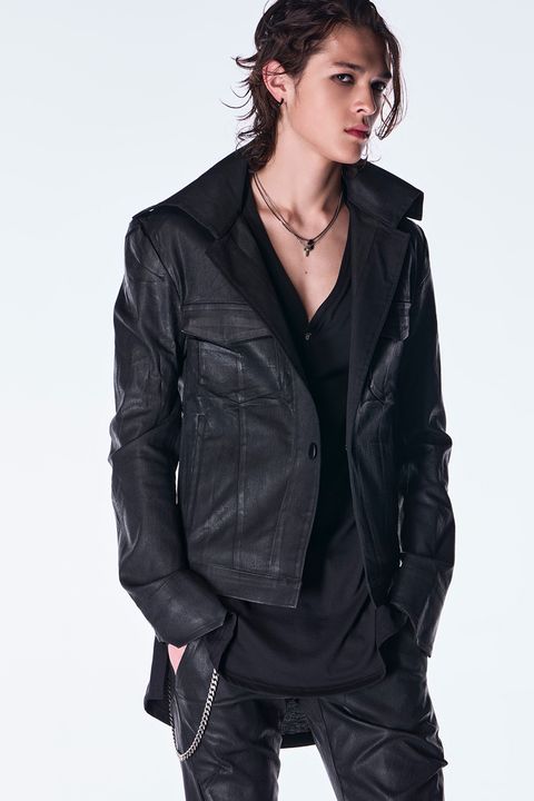 Denim Napoleon Blouson / コーティング デニム ナポレオン ブルゾン
