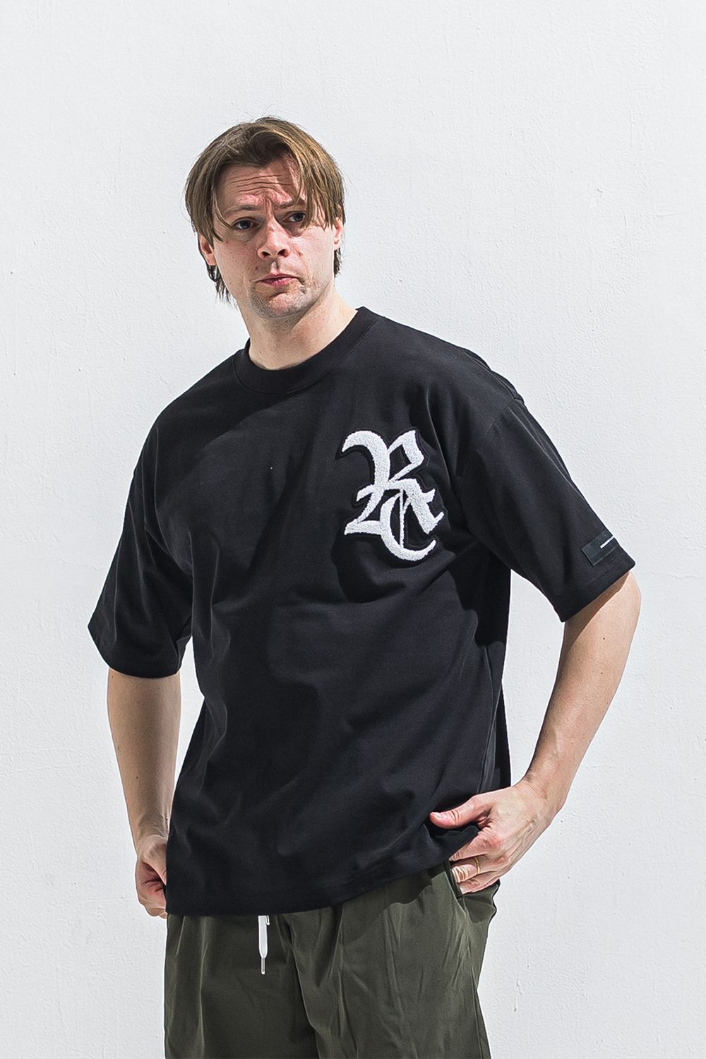 RC OVER TEE / RCロゴ サガラ刺繍ワッペン オーバー Tシャツ