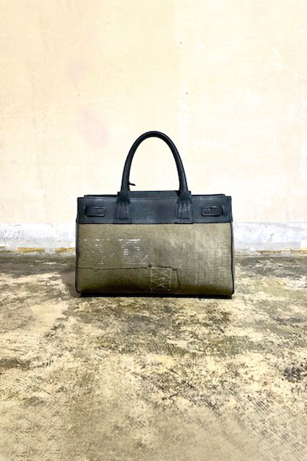 TOTE(S) BLACK × KAHKI - REMAKEVINTAGE / トート(S)