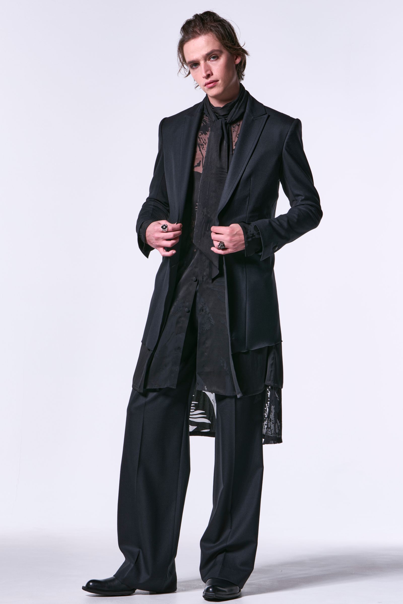 72Saxony 2Tuck Wide Slacks / サキソニーウール 2タックワイドスラックス