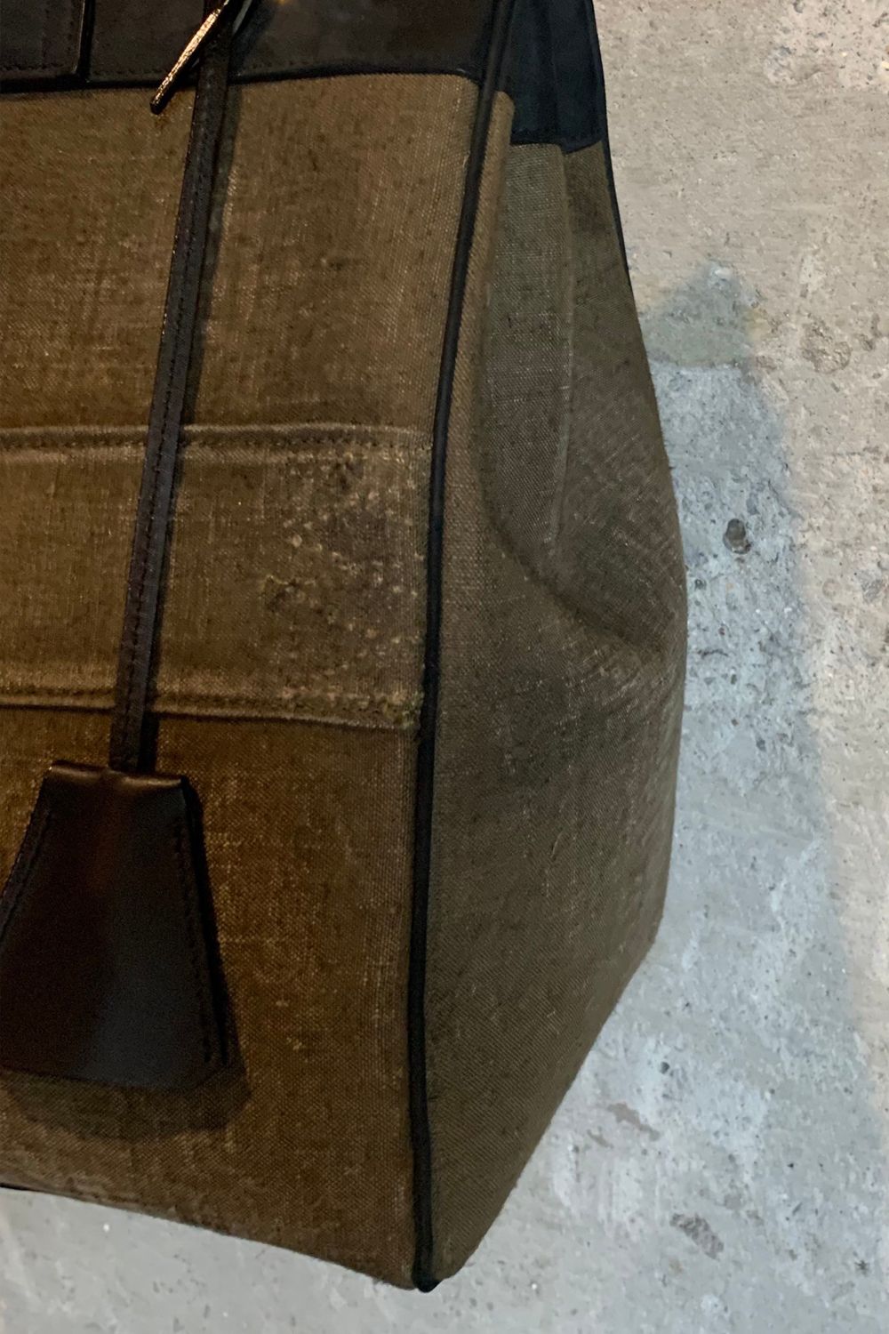 TOTE(L) BLACK × KAHKI - REMAKEVINTAGE
