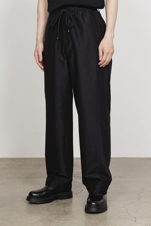 BRATAC SILK × ORGANIC WOOL TAFFETA REGULAR STRAIGHT TRACK PANTS / ブラタクシルク × オーガニックウールタフタ レギュラー ストレート トラックパンツ