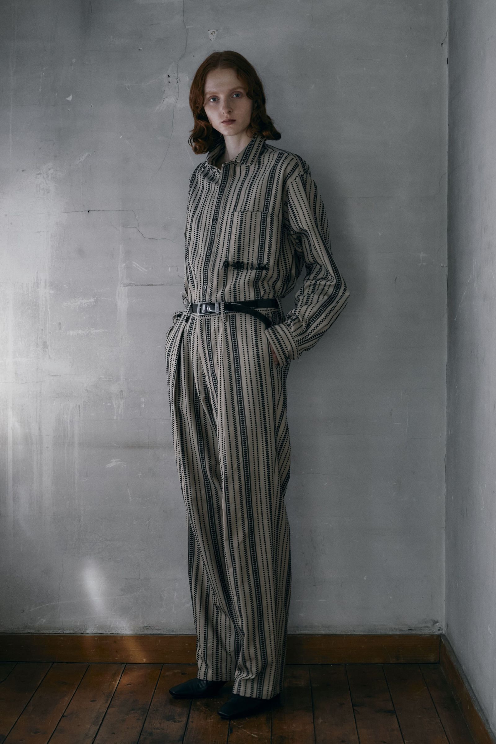 Dobby stripe slacks  / ドビー ストライプ スラックス
