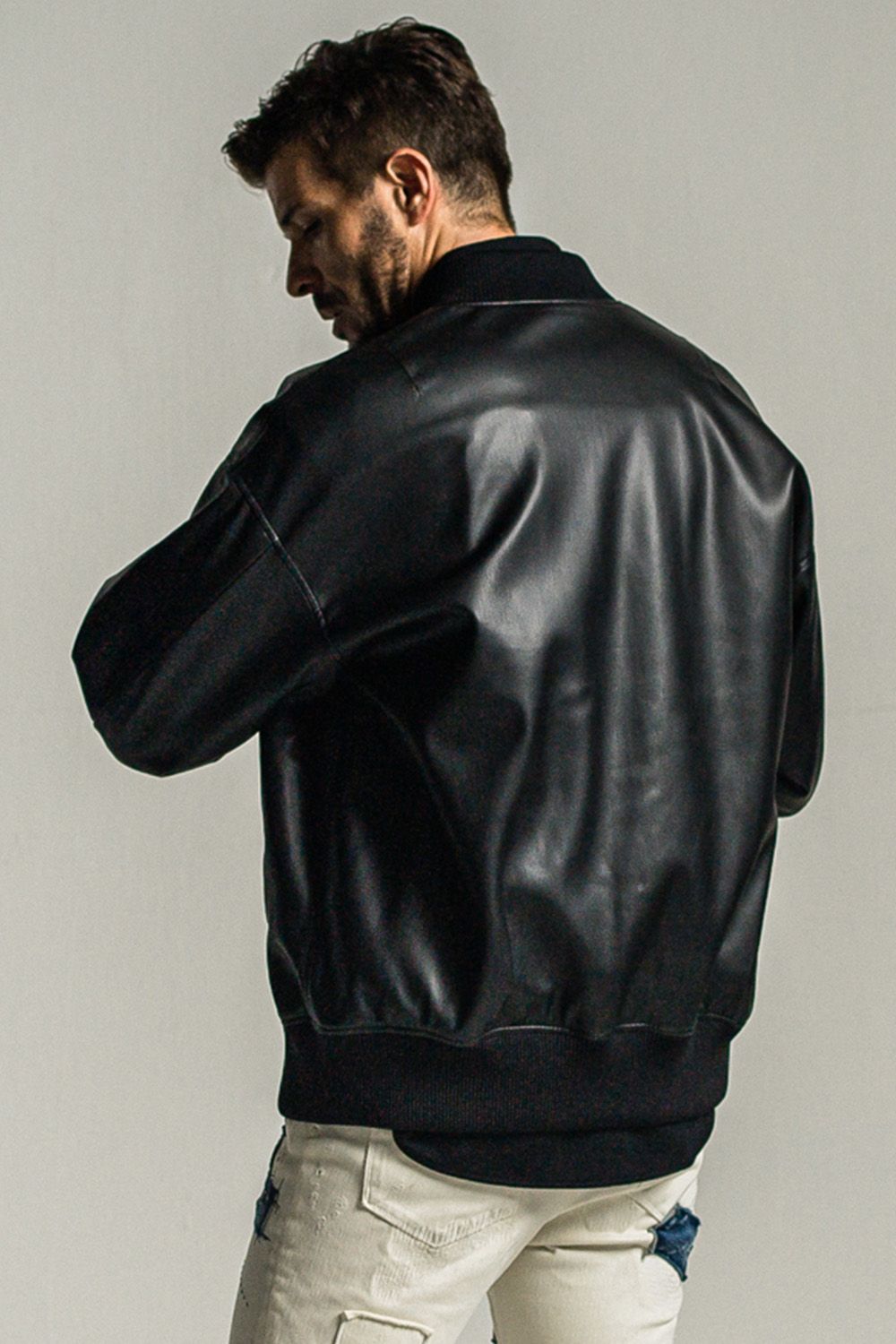 RESOUND CLOTHING - LEATHER VARSITY JACKET / レザー バーシティ ジャケット | laid-back