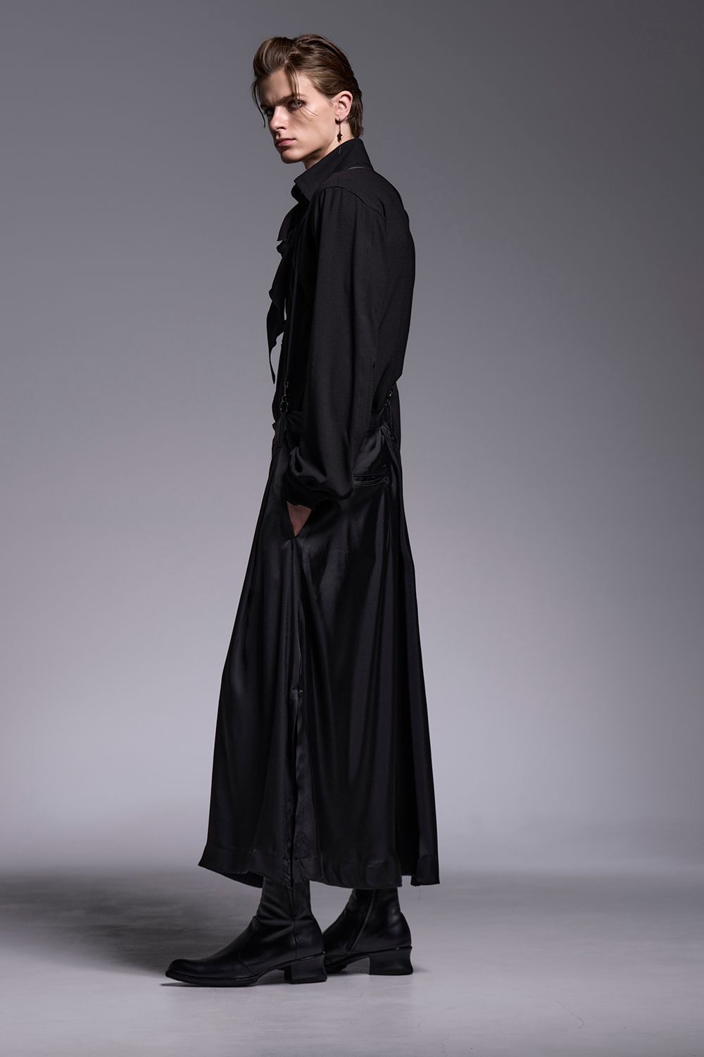 Vintage Satin Skirt Suspender Slacks / ヴィンテージサテン スカート サスペンダー スラックス