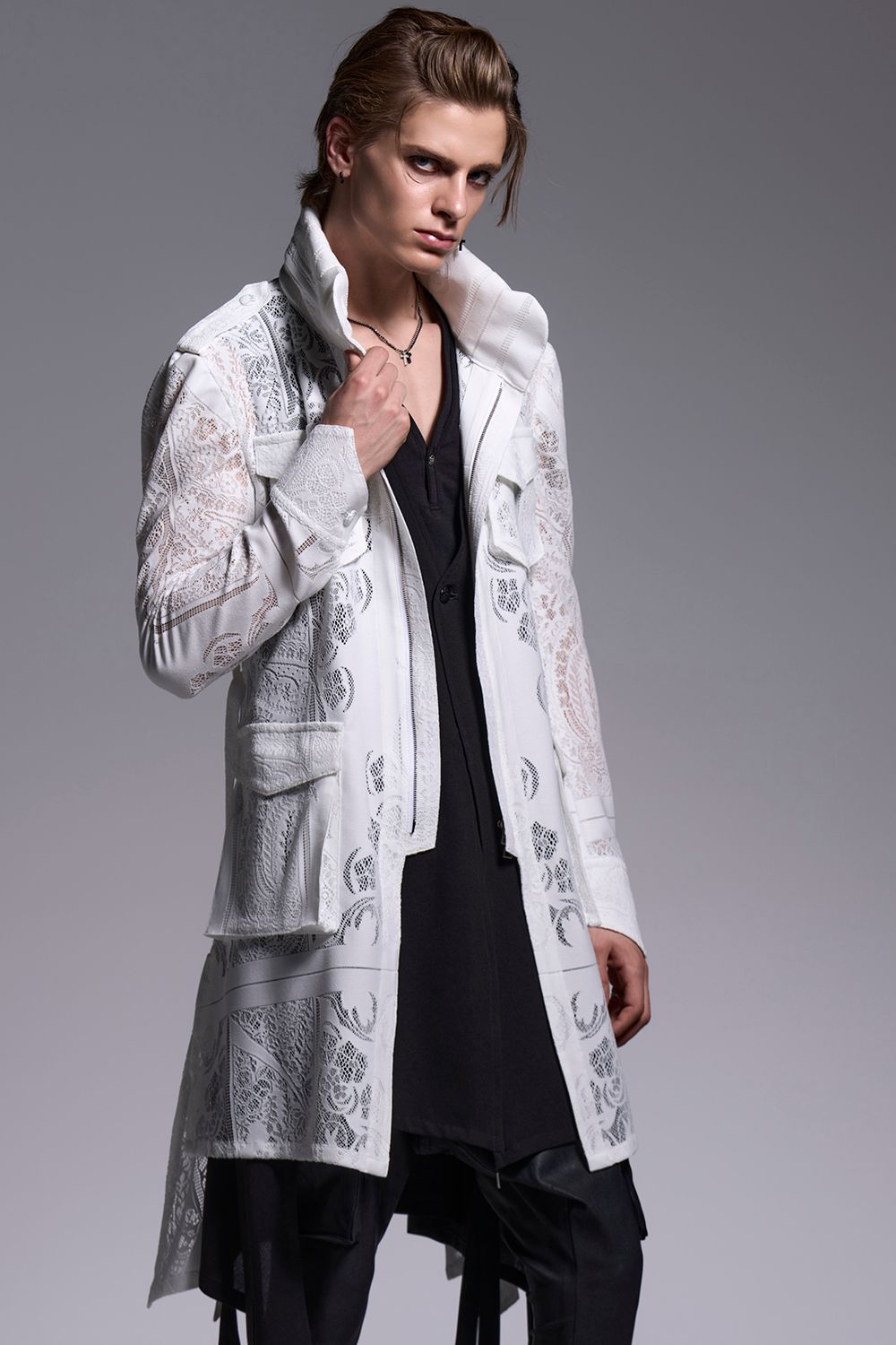 Crape Long Flare Vest / クレープ ロングフレアベスト