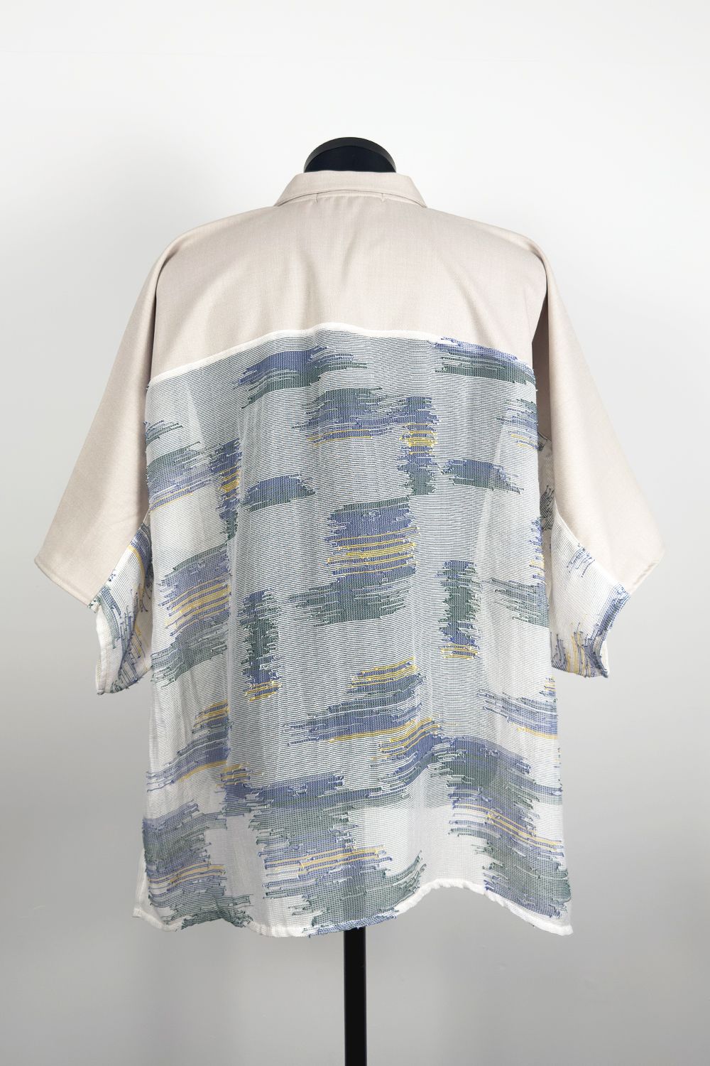 Mesh skipper collar SH / メッシュ スキッパーカラー シャツ