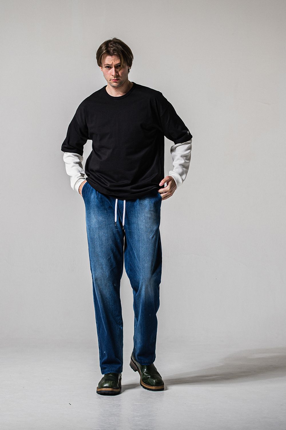 FAKE LAYERED WAFFLE LONG SLEEVE / フェイクレイヤード ワッフル ロングスリーブ