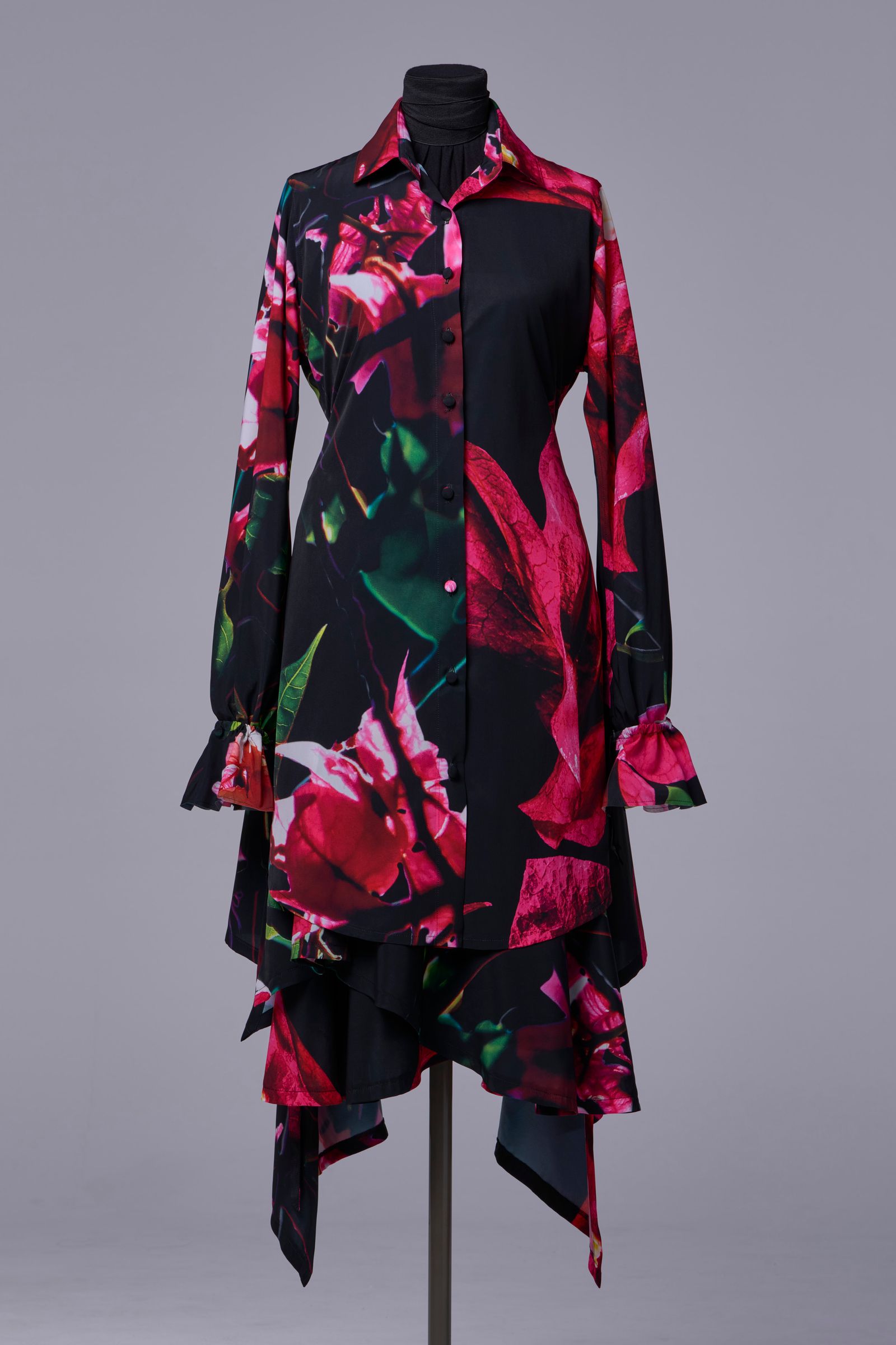 Eco Decine Bougainvillia Wrap Frill Skirt / ブーゲンビリア ラップ フリルスカート
