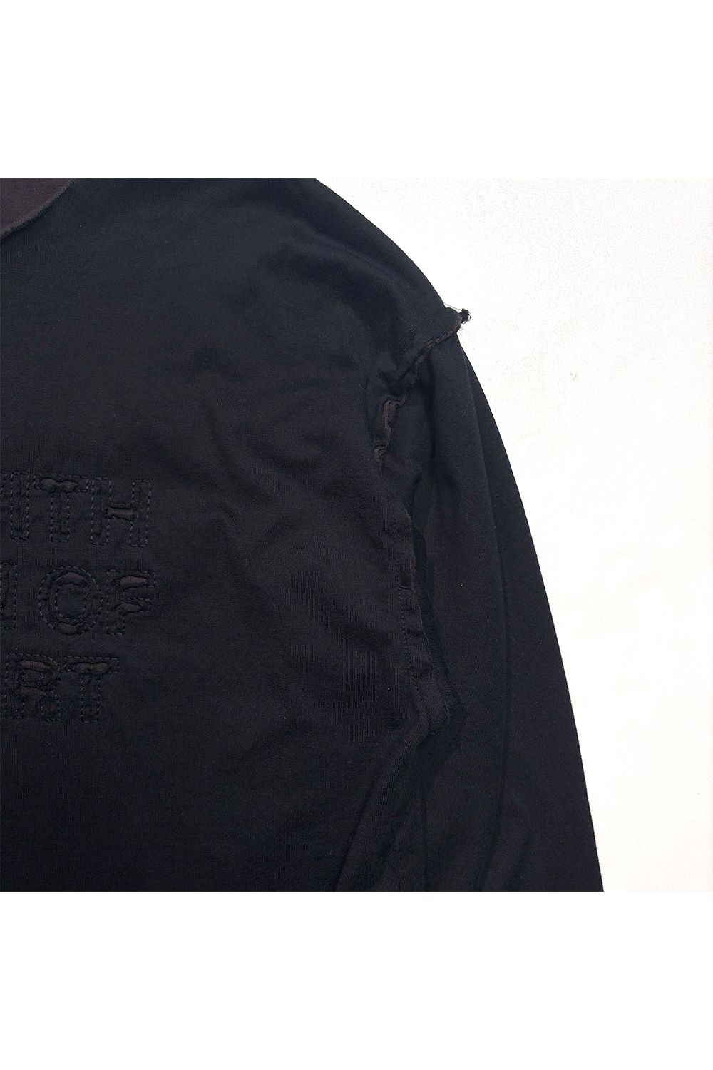 EMB CUT W FACE T / エンブロイダリー カット Wフェイス ロングスリーブ Tシャツ