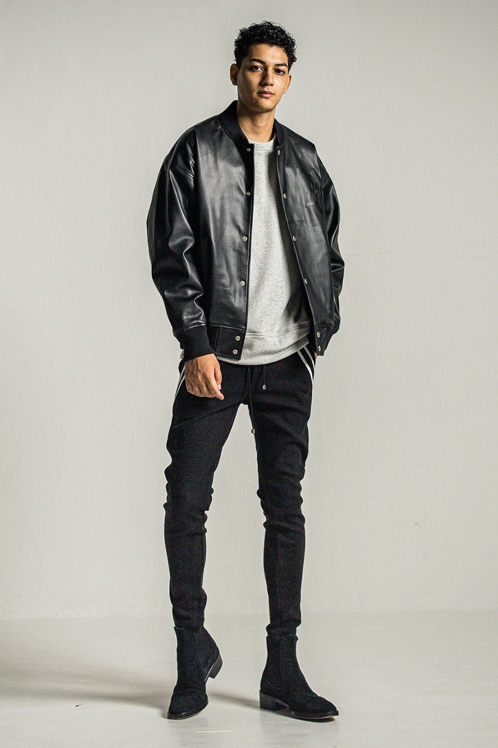 LEATHER VARSITY JACKET / レザー バーシティ ジャケット