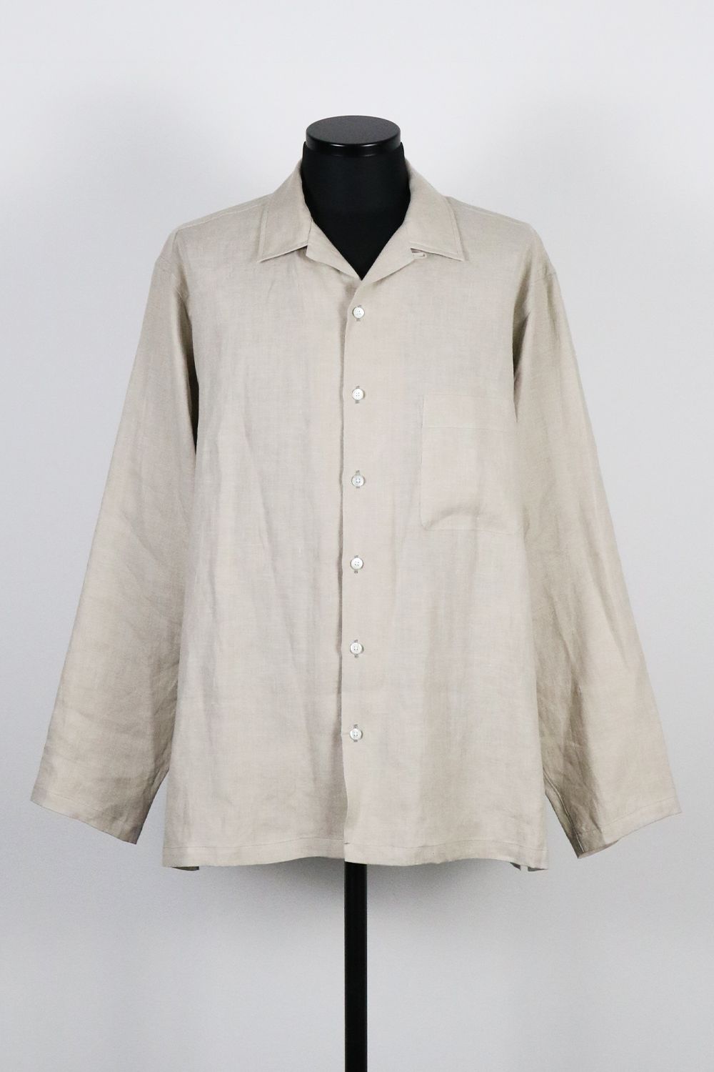 MARKAWARE】おすすめオープンカラーシャツ、HEMP SHIRTING OPEN COLLAR