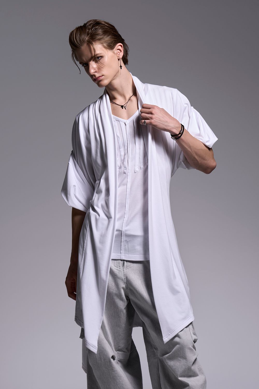 BEATENJIKU KIMONO-Sleeve Cardigan / ベア天竺 着物スリーブ カーディガン