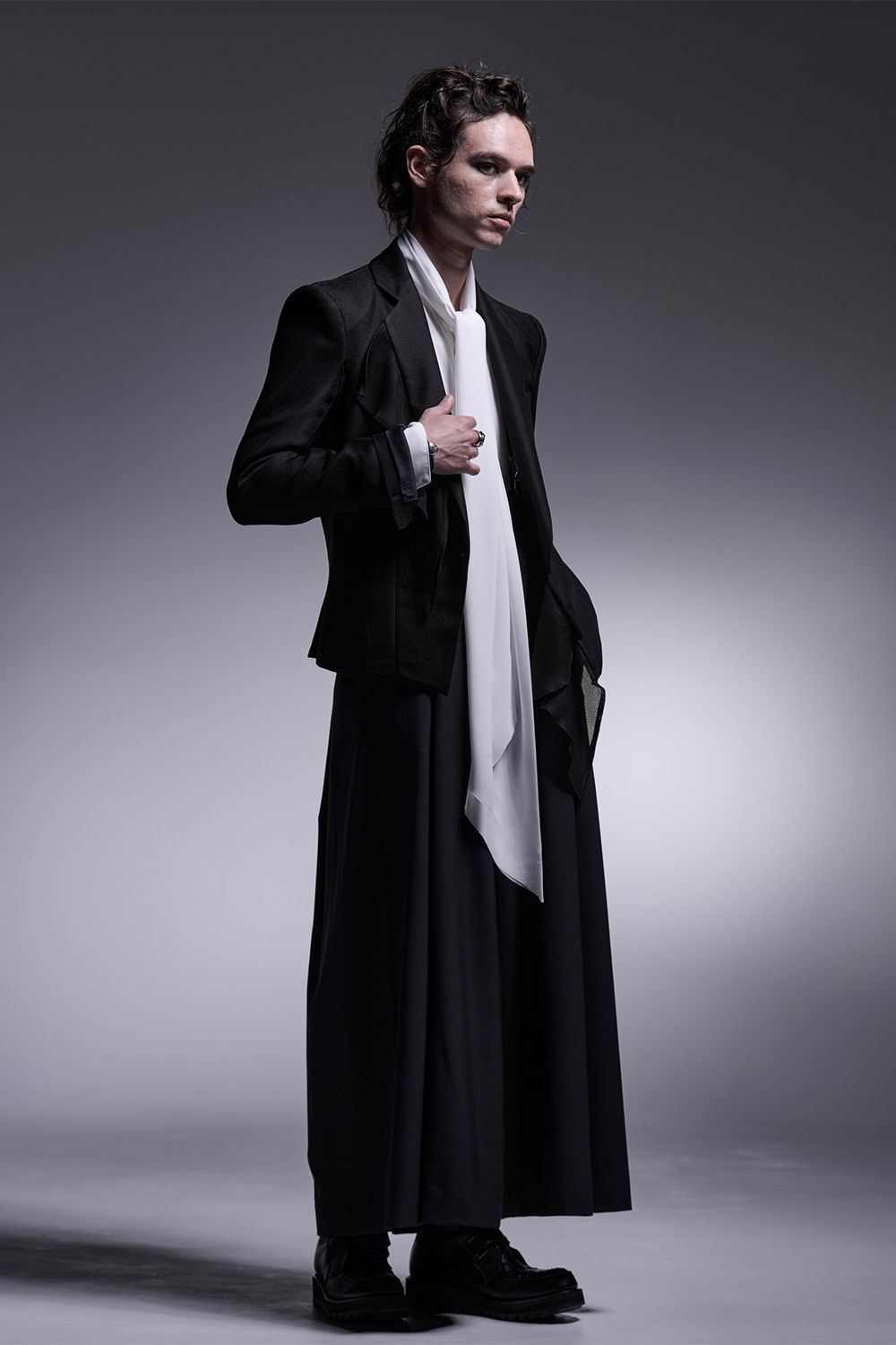 TWS Tropical Suspender Wide Tuck Slacks / TWSトロピカル サスペンダー ワイドタックスラックス