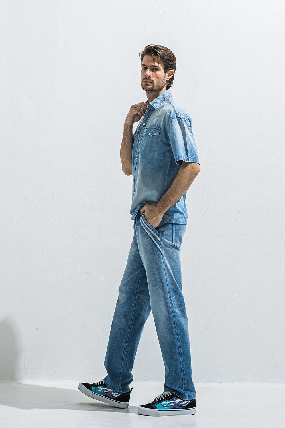 HALF DENIM SHIRTS / ハーフ デニム シャツ