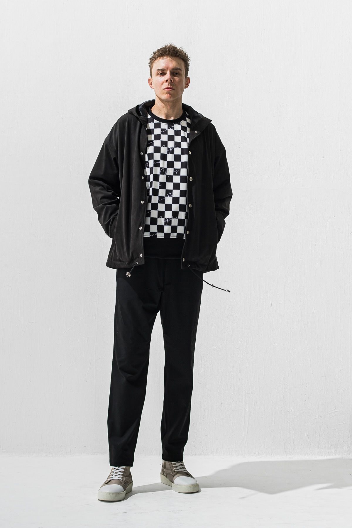 CHECKER FLAG FLEECE TRAINER / チェッカーフラッグフリーストレーナー