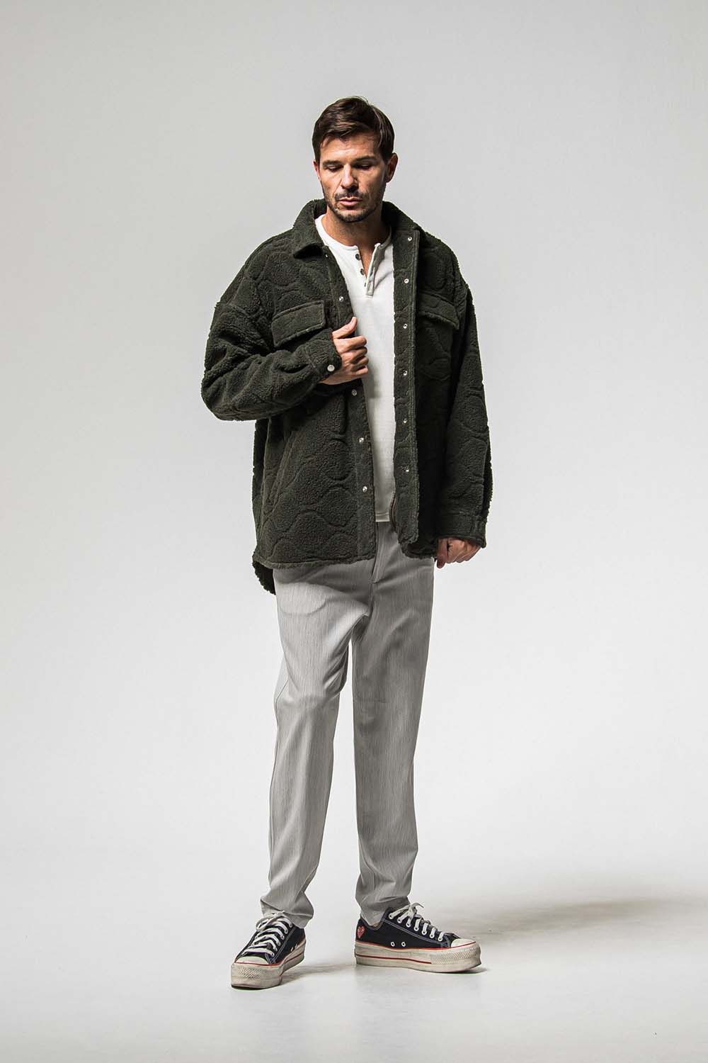 VELOURS FLEECE THERMAL HENRY / ベロア フリース サーマル ヘンリーネック
