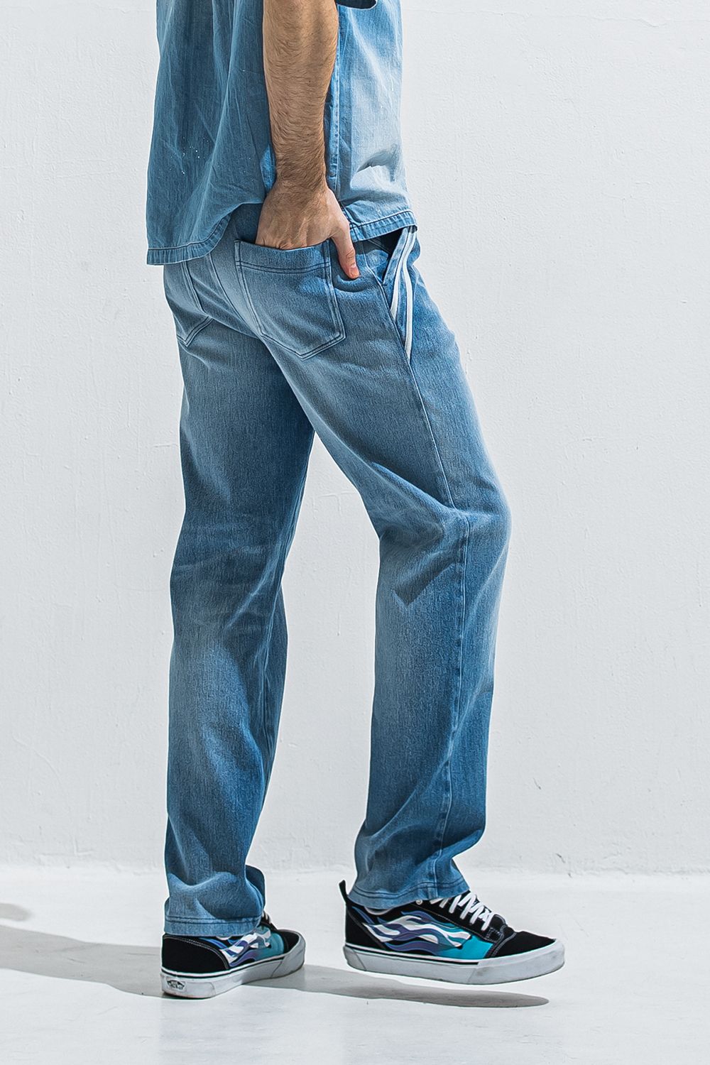 EDGE DENIM SEMI WIDE PT / エッジ デニム セミワイドパンツ