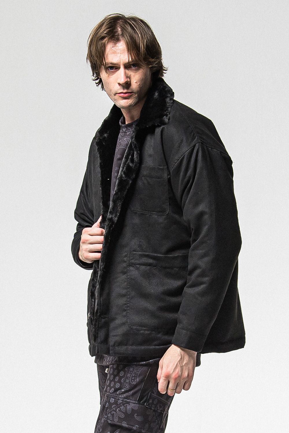 SUEDE FUR COVER ALL / スウェード ファー カバーオール