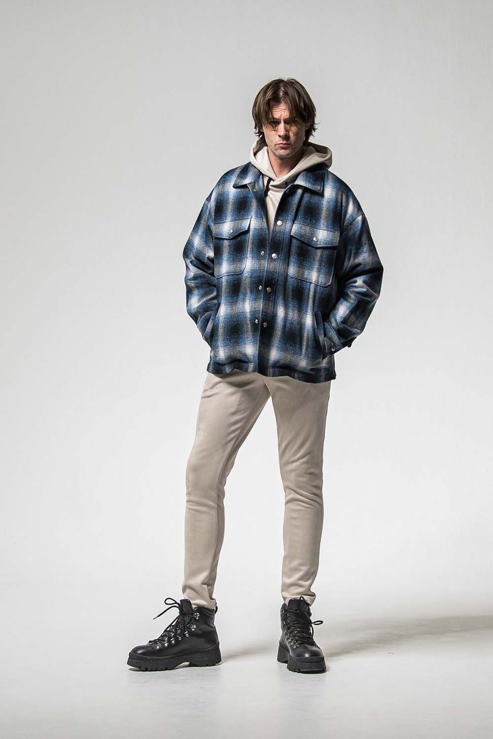 CHRIS EASY SUEDE TUCK PANTS / クリス イージー スウェード タックパンツ